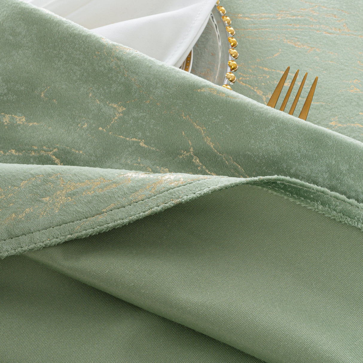 Velvet Dinner Napkins 20x20 Sage Green
