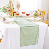 Velvet Table Runner 13x108 Sage Green