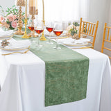 Velvet Table Runner 13x108 Sage Green
