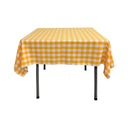 Square Tablecloth Polyester Fabric - Checkered Gingham Plaid, 30" X 30" (1 Piece)