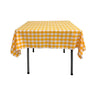 Square Tablecloth Polyester Fabric - Checkered Gingham Plaid, 30" X 30" (1 Piece)