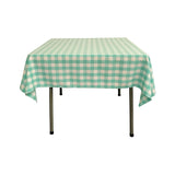 Square Tablecloth Polyester Fabric - Checkered Gingham Plaid, 30" X 30" (1 Piece)