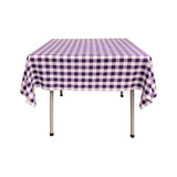 Square Tablecloth Polyester Fabric - Checkered Gingham Plaid, 30" X 30" (1 Piece)