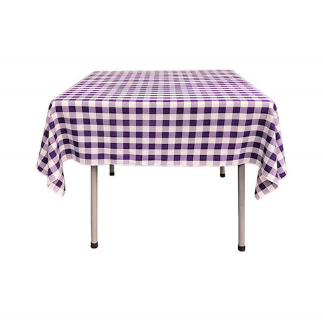 Square Tablecloth Polyester Fabric - Checkered Gingham Plaid, 30" X 30" (1 Piece)