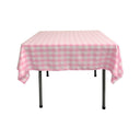 Square Tablecloth Polyester Fabric - Checkered Gingham Plaid, 30" X 30" (1 Piece)
