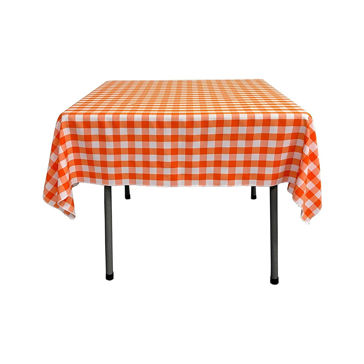 Square Tablecloth Polyester Fabric - Checkered Gingham Plaid, 30" X 30" (1 Piece)