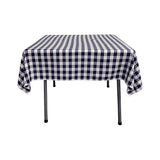 Square Tablecloth Polyester Fabric - Checkered Gingham Plaid, 30" X 30" (1 Piece)