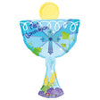 Foil Balloon 1st Communion Blue Chalice