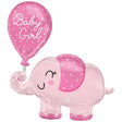 Baby Girl Elephant Foil Balloon