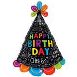 Birthday Hat Doodles Foil Balloon