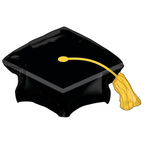 Black Grad Cap Foil Balloon