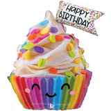 Foil Balloon Cute Cupcake Birthday
