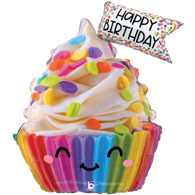 Foil Balloon Cute Cupcake Birthday