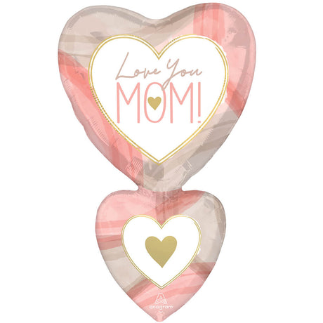 Foil Balloon Mom Hearts 31 Inch
