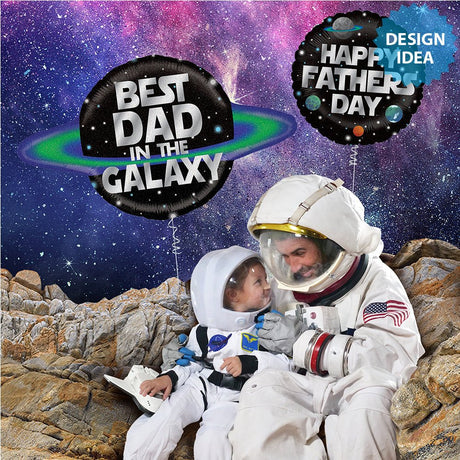 Foil Balloon Galactic Dad 31 Inch