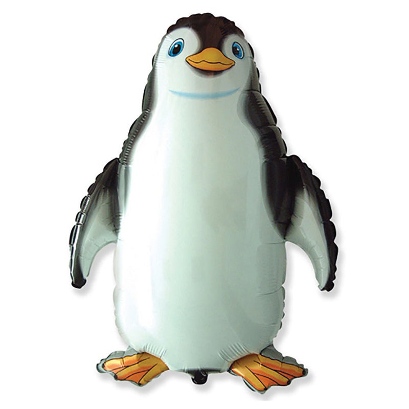 Foil Balloon Happy Penguin Black 31 Inch