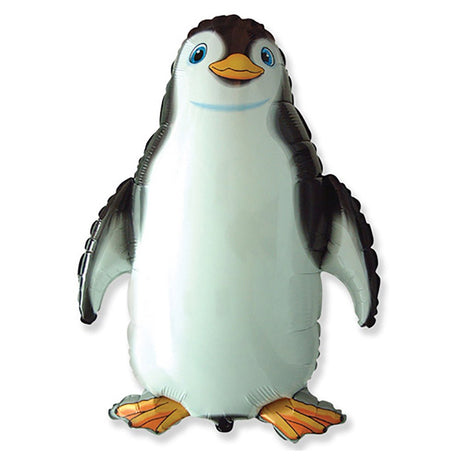 Foil Balloon Happy Penguin Black 31 Inch