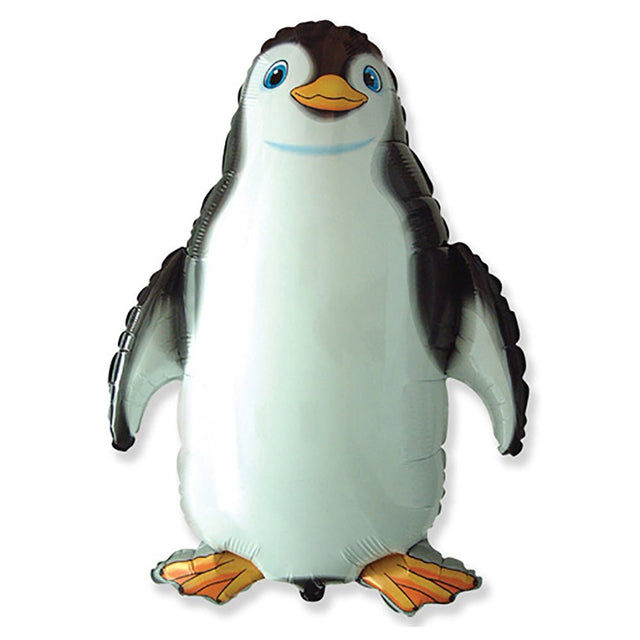 Foil Balloon Happy Penguin Black 31 Inch