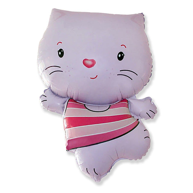 Foil Balloon Little Cat Fuchsia