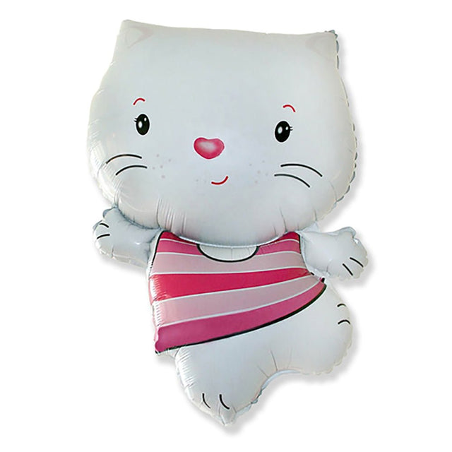 Foil Balloon Little Cat White