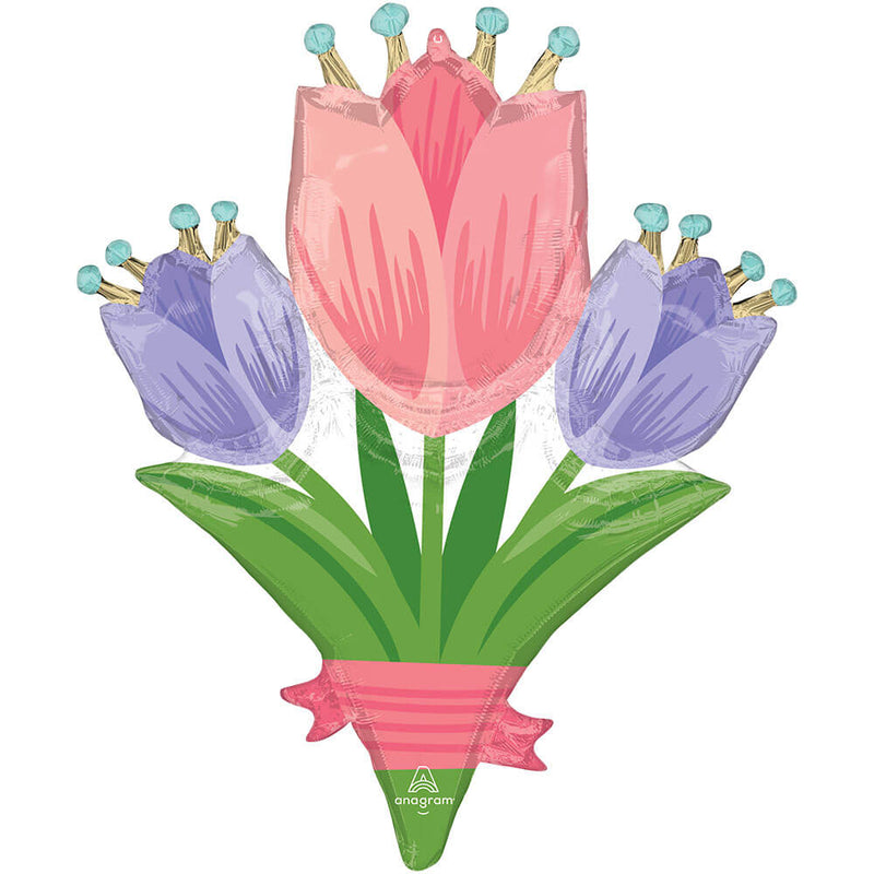 Spring Cheer Tulips Foil Balloon