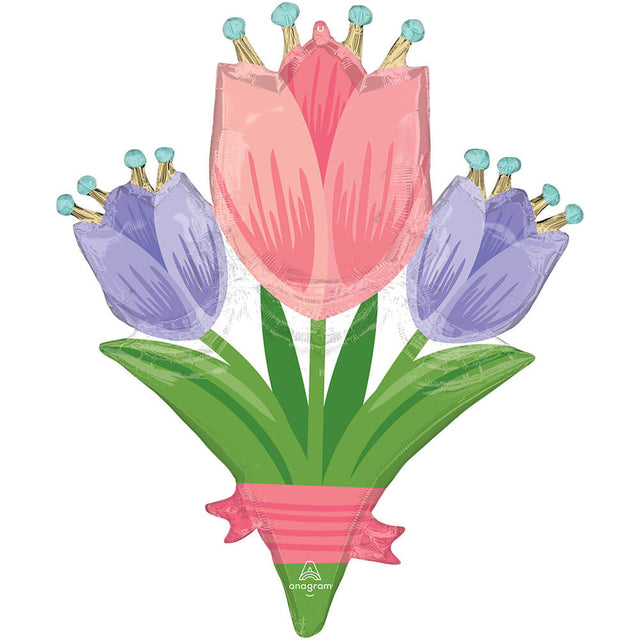 Spring Cheer Tulips Foil Balloon