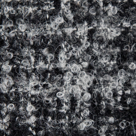 Black/White Stiff Boucled Wool Double Cloth