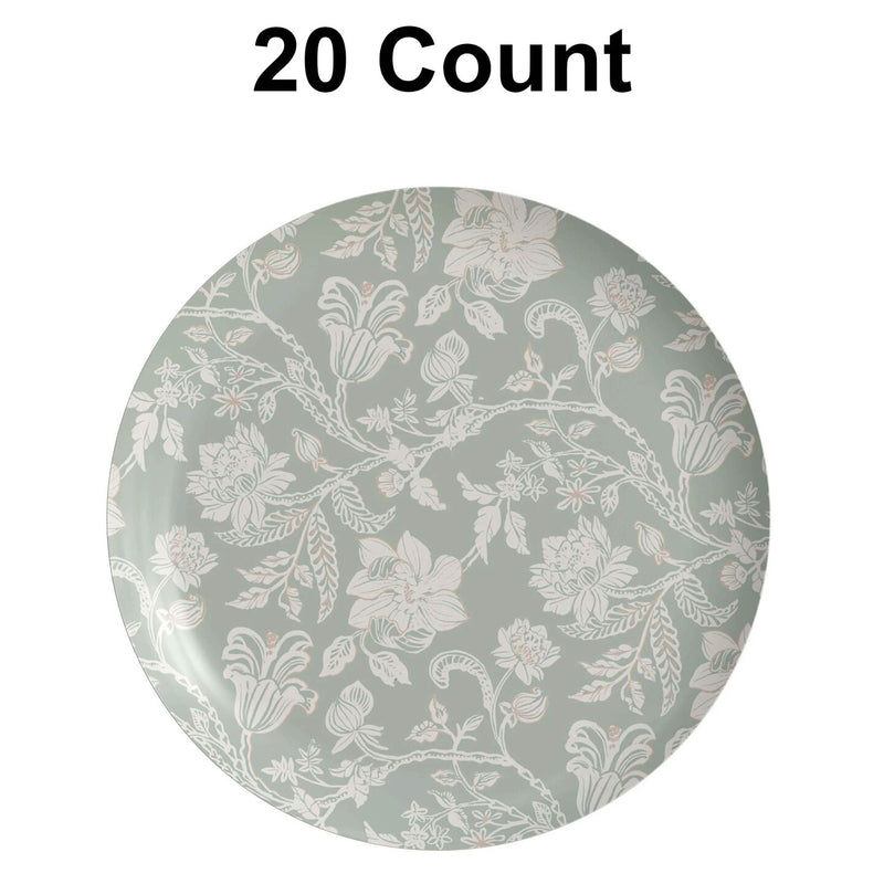 20 Count Earthtrends Gracy Design Paper Plates Combine Style & Strength 10 Inch