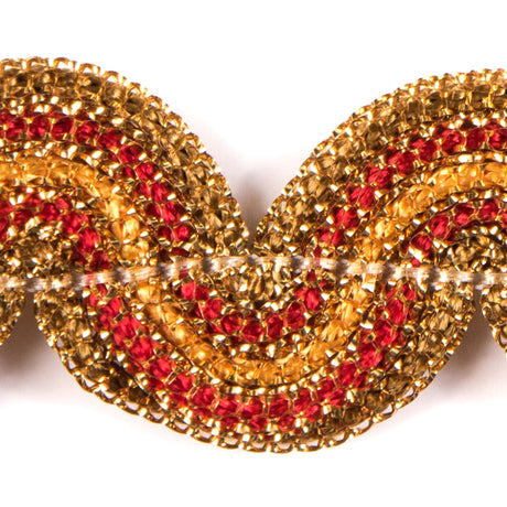 Metallic Gold and Yellow Braided Ric Rac - 1"