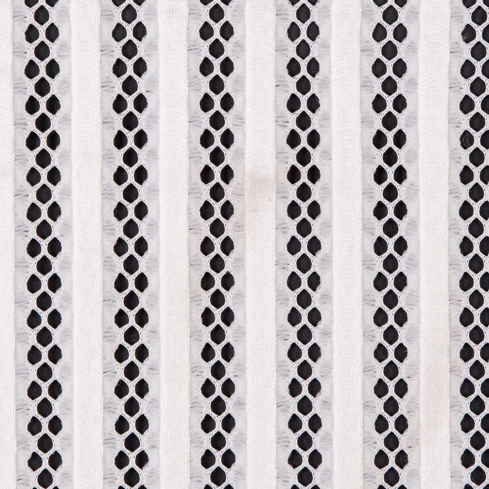 Ecru Ribbed Knit/Novelty Netting