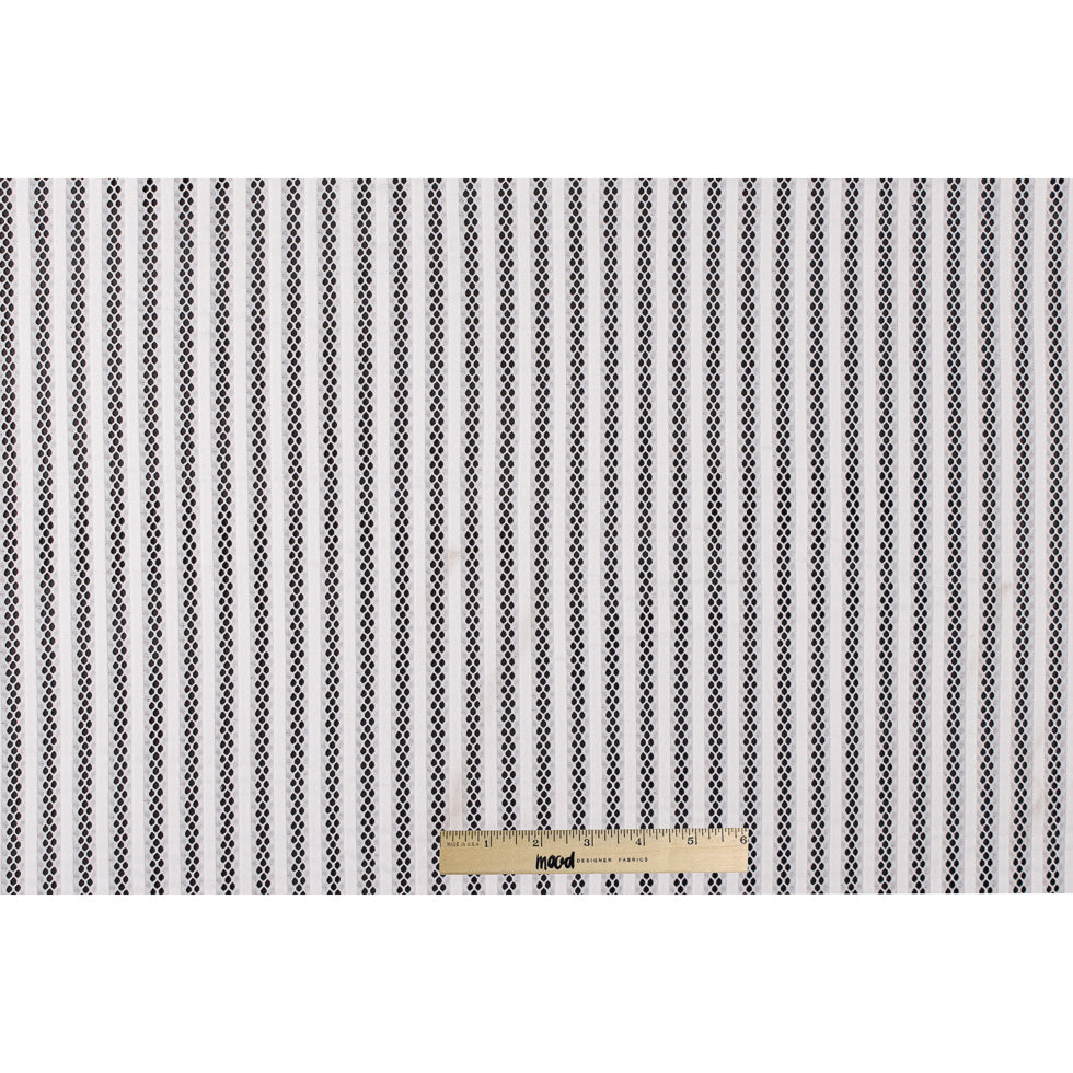 Ecru Ribbed Knit/Novelty Netting