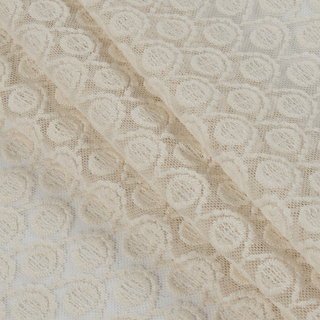 Famous NYC Designer Off-White Scalloped Lace on Netting