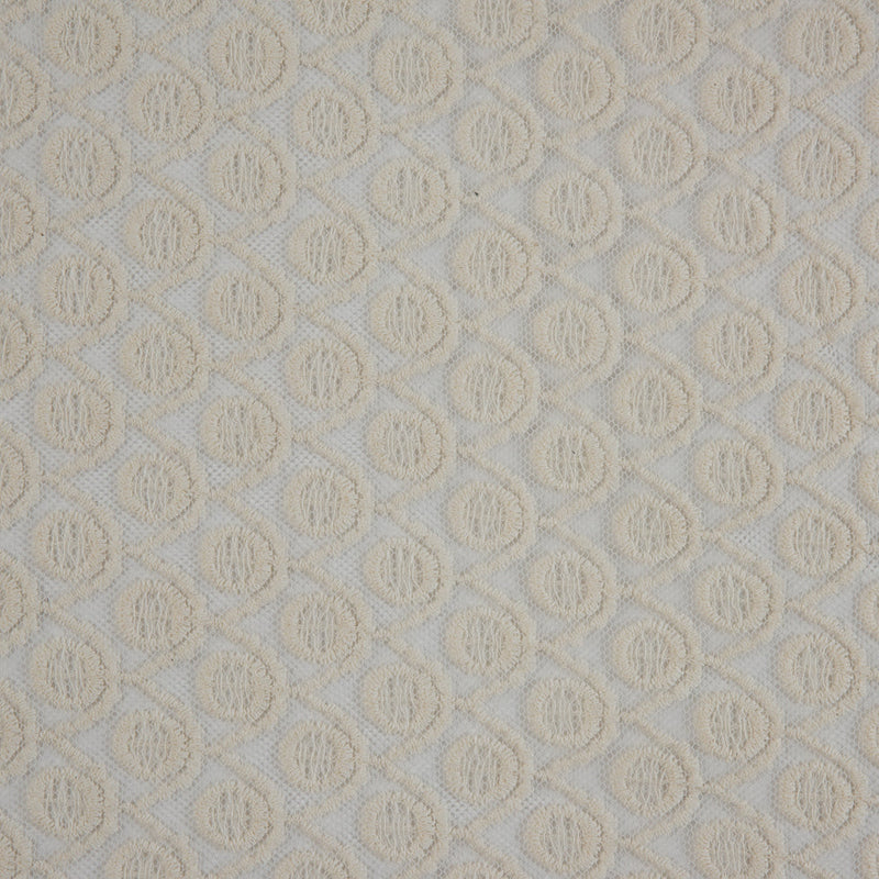 Famous NYC Designer Off-White Scalloped Lace on Netting