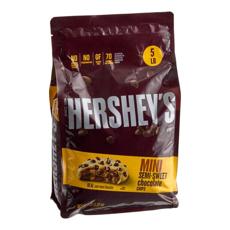 HERSHEY'S Semi-Sweet Mini 4M Baking Chips 5 lb. Resealable Bag