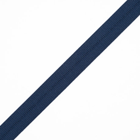 Navy Stretch Fold Over Grosgrain - 0.625"