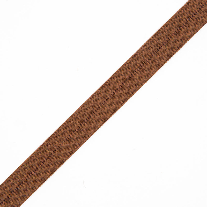 Brown Stretch Fold Over Grosgrain - 0.625"