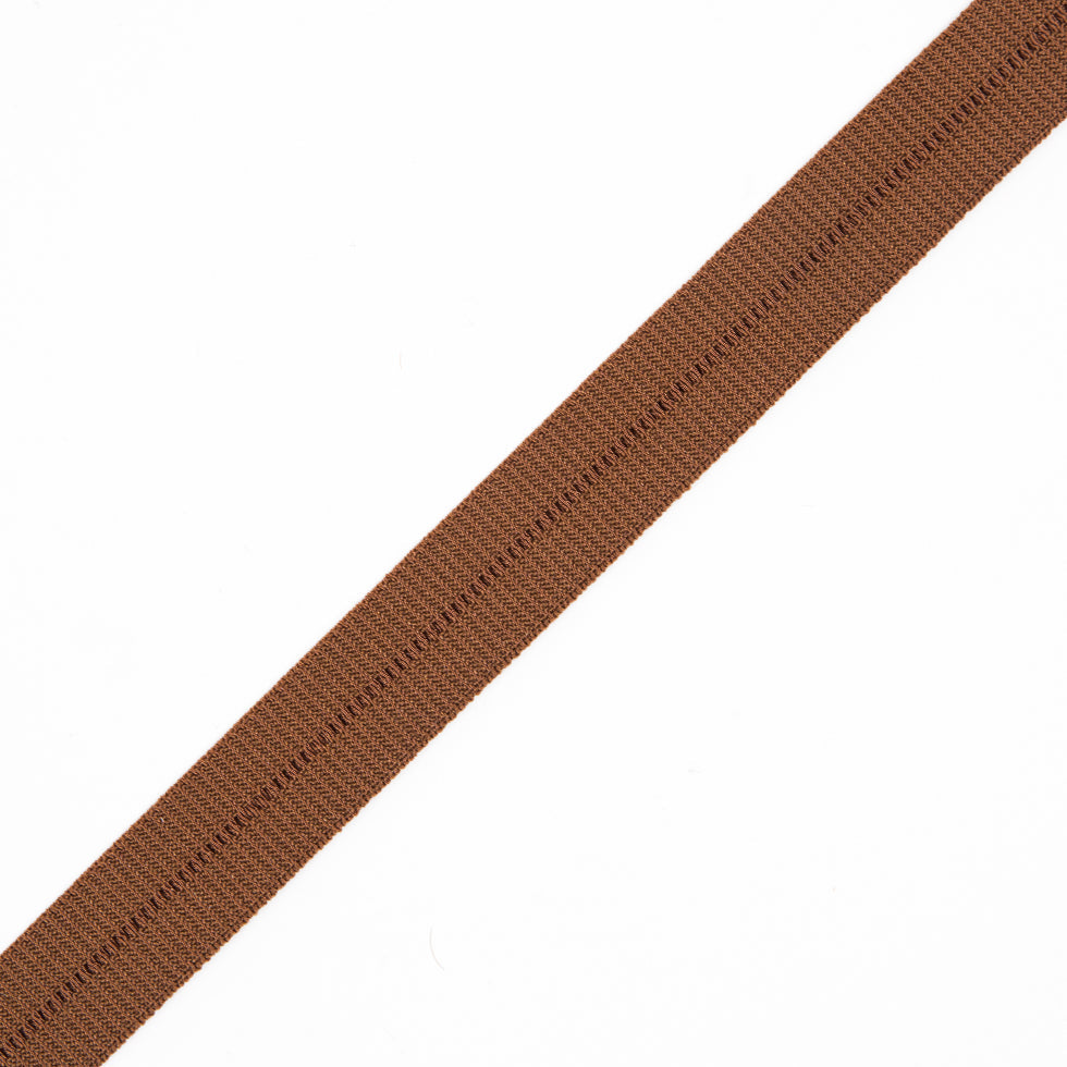 Brown Stretch Fold Over Grosgrain - 0.625"