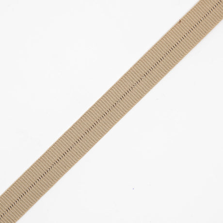 Khaki Stretch Fold Over Grosgrain - 0.625"