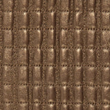 Small Brown Quilted Lamb Hide w/ Black Knit Backing