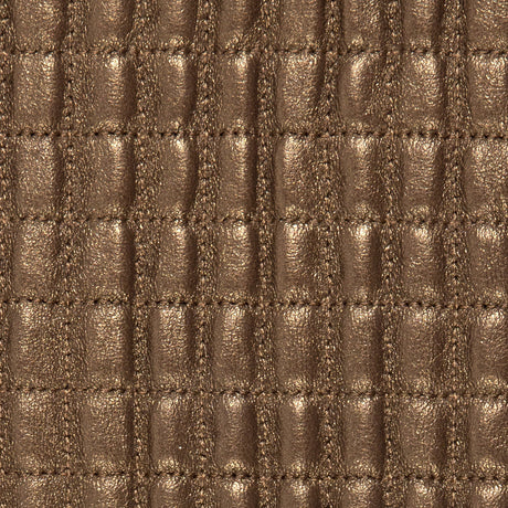 Small Brown Quilted Lamb Hide w/ Black Knit Backing