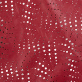 Small Brick Red Abstract Perforated Lamb Leather