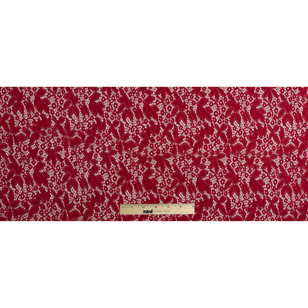 Stretch Lace - Red Floral - Katerina Collection