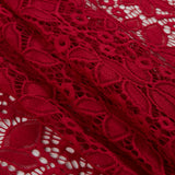 Stretch Lace - Red Floral - Katerina Collection