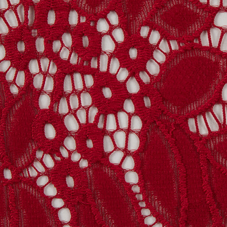 Stretch Lace - Red Floral - Katerina Collection