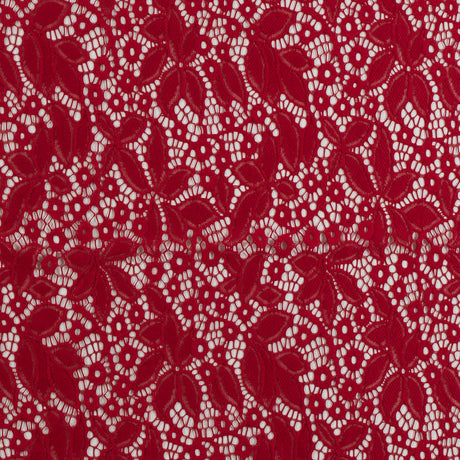Stretch Lace - Red Floral - Katerina Collection