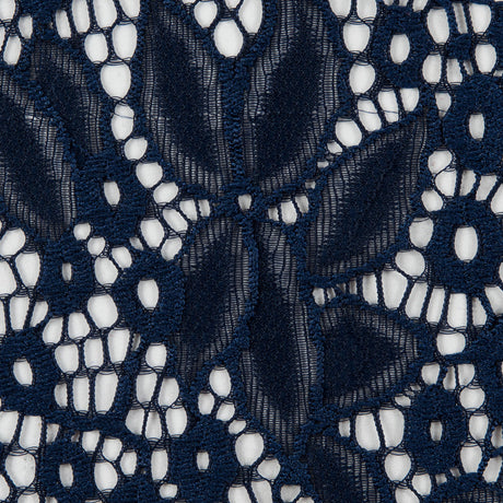 Stretch Lace - Dark Navy Floral - Katerina Collection