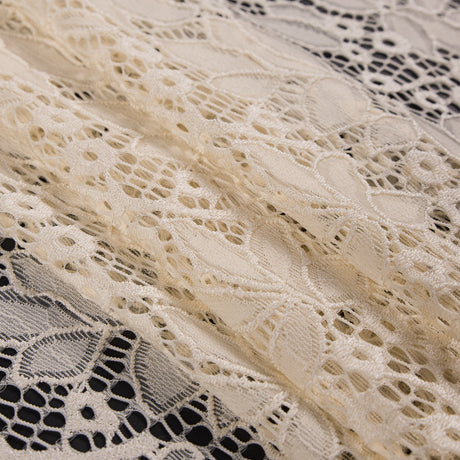 Stretch Lace - Off-White Floral - Katerina Collection