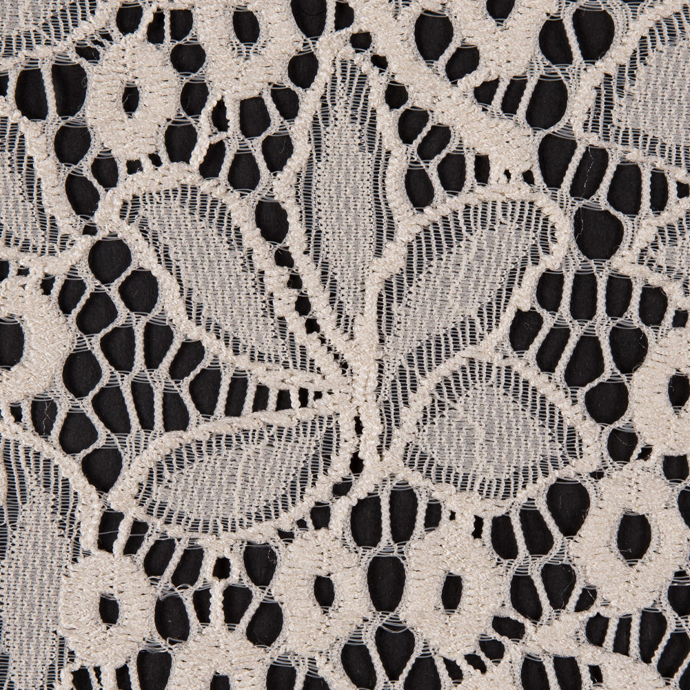 Stretch Lace - Off-White Floral - Katerina Collection
