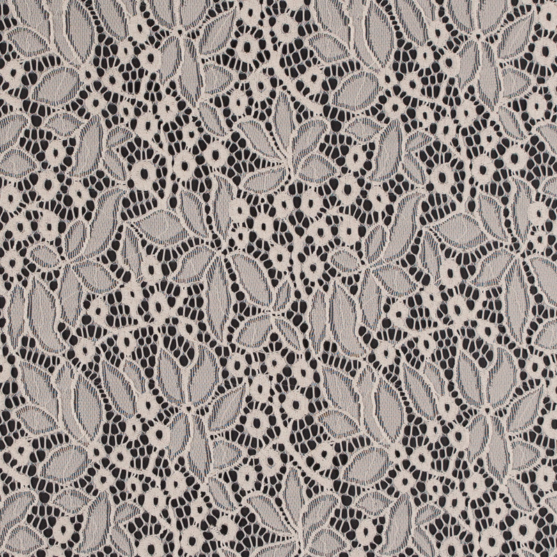 Stretch Lace - Off-White Floral - Katerina Collection
