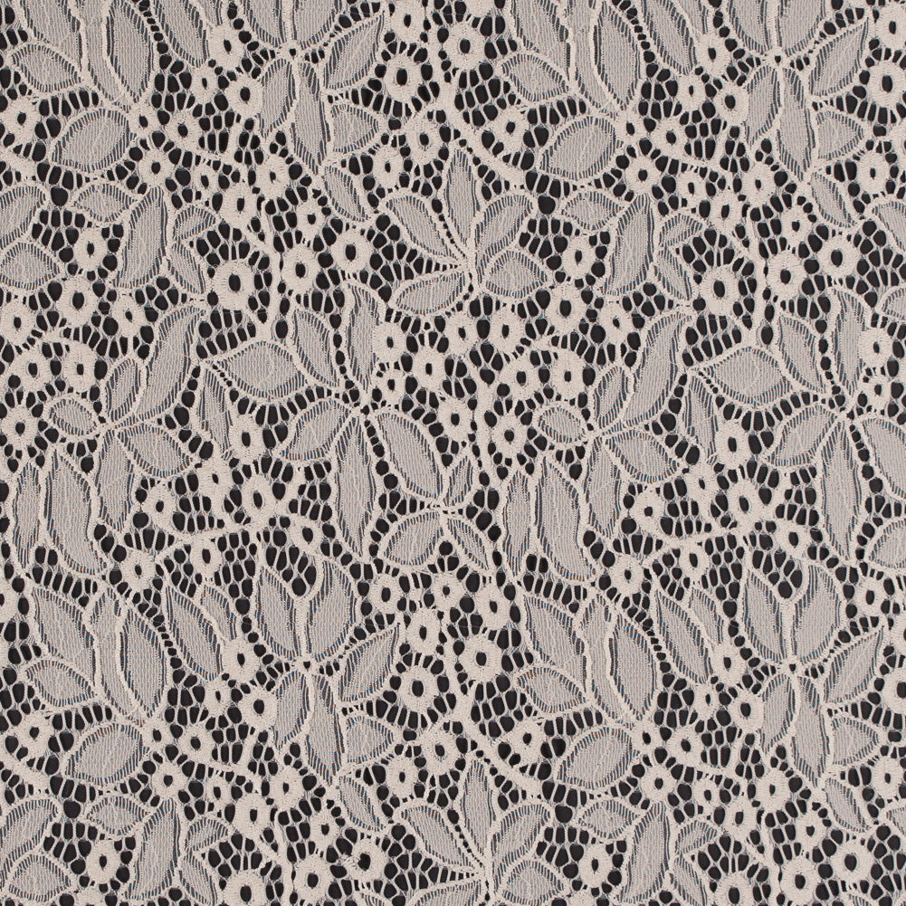 Stretch Lace - Off-White Floral - Katerina Collection